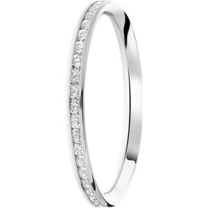 9 karaat witte railring rondom zirkonia