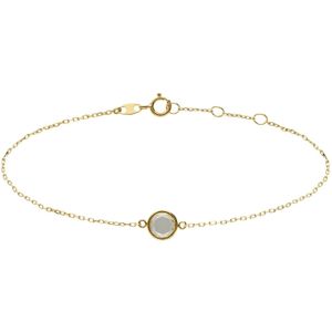 14 karaat geelgouden armband met geboortesteen hanger November