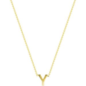 9 karaat ketting met letter hanger