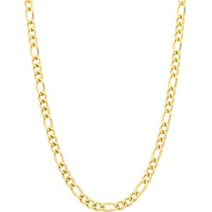 Stalen goldplated ketting figaro