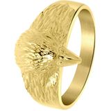 Gerecycleerd stalen goldplated ring adelaar