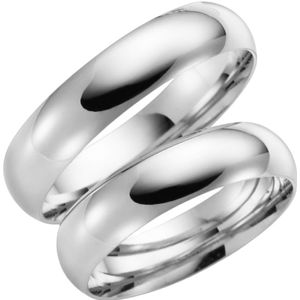 14 K witgouden trouwring Passionflower Heren H53W