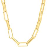 Lucardi Dames Plated ketting Oriane - Staal - Ketting - Cadeau - 50 cm - Goudkleurig