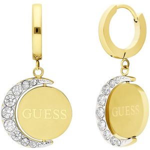 Guess goldplated stalen oorbellen MOON PHASES