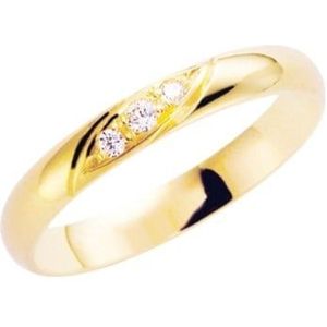 14K geelgouden dames trouwring diamant Krokus H182