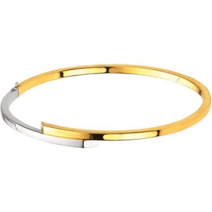 14k bicolor gouden bangle armband