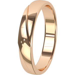 14K rosegouden trouwring Heren 4mm Cyclaam