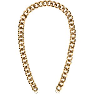 Stalen goldplated bedel ketting gourmet