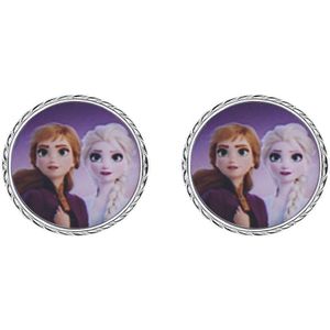 Zilveren Disney Frozen disc oorbellen