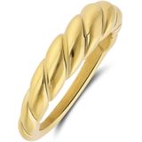 Stalen goldplated ring draai 5,5mm