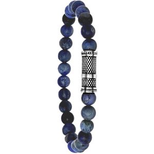 Stalen armband met dumortierite stenen