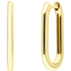 9 Karaat oorringen paperclip 13,5mm