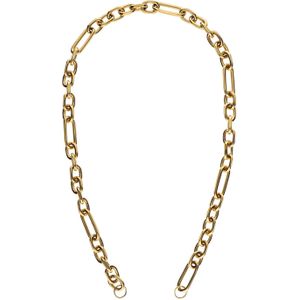 Stalen goldplated bedel ketting figaro
