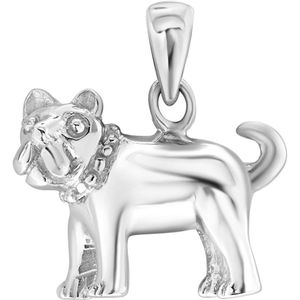 Zilveren hanger hond