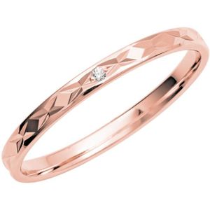 14K rose gouden dames trouwring Balance dia H232R