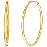 Lucardi Dames Oorringen goldplated 40mm - Oorbellen - Cadeau - Echt Zilver - Goudkleurig