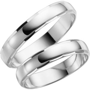 9 karaat witte trouwring Clover Heren H04W