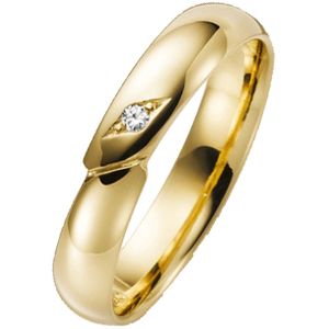 14K geelgouden trouwring diamant Phlox Dames H19