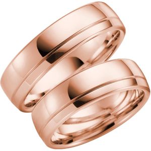 14 Karaat rose gouden trouwring Alyssa Heren H129R