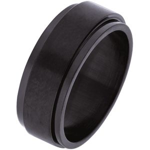 Stalen blackplated anxiety ring