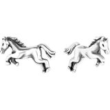 Zilveren kinderoorknoppen paard