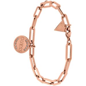 Guess stalen roseplated closed forever armband