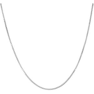 Lucardi Dames Ketting schakel - Echt Zilver - Ketting - Cadeau - 38 cm - Zilverkleurig