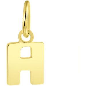 Zilveren hanger gold letter Mix&Match
