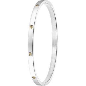 Stalen armband bangle geboortestenen