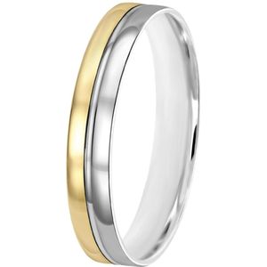 9K bicolor dames trouwring 4mm Vera TW 459