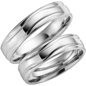 Palladium trouwring Daisy Heren H40P
