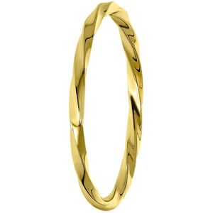 Zilveren ring goldplated twist