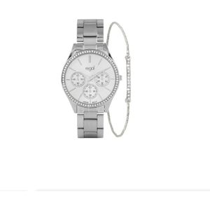 Regal Cadeau Set Dames Horloge Zilverkleurig  met gratis armband