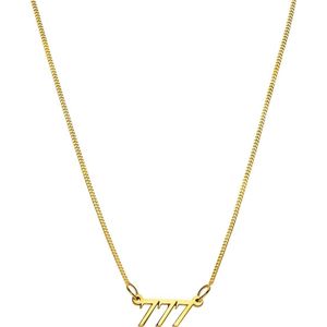 Zilver goldplated Angel Number ketting - kies jouw nummer