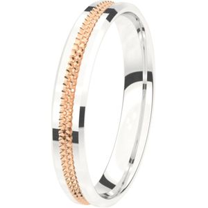 14K wit rose gouden trouwring Dames 3,5mm Viola