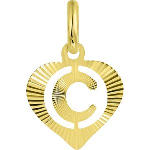 9 Karaat alfabet hanger hart