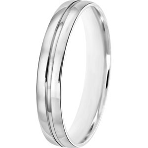 9K witte dames trouwring 4mm Sara TW 456