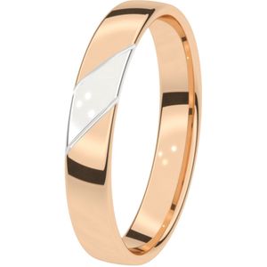 14K rose witgouden trouwring Dames 4mm Jasmijn
