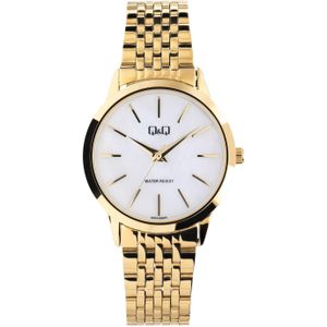 Q&Q goudkleurig dames horloge parelmoer