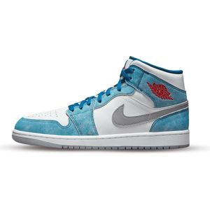 Jordan 1 Mid French Blue Fire Red - EU 40