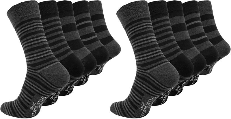 Paolo Renzo® Business Socke gemustert 5/10 oder 15 Paar - Größen 39/42 und 43/46 - 39-42 / 10