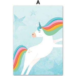 TPFLiving Poster Leinwand / Kinderzimmer Bild - Mädchenzimmer - / Verschiedene Größen - OHNE Rahmen - Modell A - 40x50cm