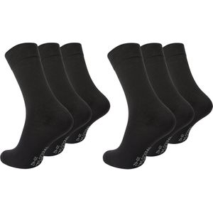 Paolo Renzo® Business Socken 3/6/12/18 oder 36 Paar - Größen 39/42 und 43/46 - Schwarz / 43-46 / 6