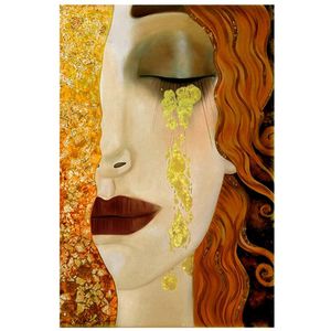 TPFLiving Poster Leinwand / Gustav Klimt - Goldene Tränen - / Motiv in verschiedenen Größen - OHNE Rahmen - Modell DJ017 - 60x90cm