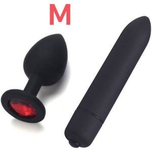 TPFSecret Juwel Analplug 2er Set mit Vibrator - verschiedene Größen - M