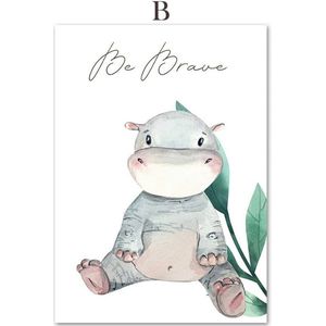 TPFLiving Poster Leinwand / Kinderzimmer Bild - / Verschiedene Größen - OHNE Rahmen - Modell B - 15x20cm