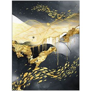 TPFLiving Gold Luxus Poster Leinwand verschiedene Größen - ohne Rahmen - Modell TPFL-LW-12-MC - 50x70cm