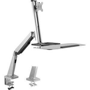 Sitz-Steh-Arbeitsplatz - Monitorhalterung mit Tastatur - Arbeitsstation