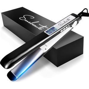 Sansbeauté® Professional Straightener - 2 in 1 - Lockenstab - Glätteisen - Haarglätter - Schnelles Aufwärmen - 80℃ bis 230℃ - Glätten & Locken -