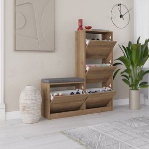 Woody Modischer Schuhschrank | Melaminbeschichtet | Hitit